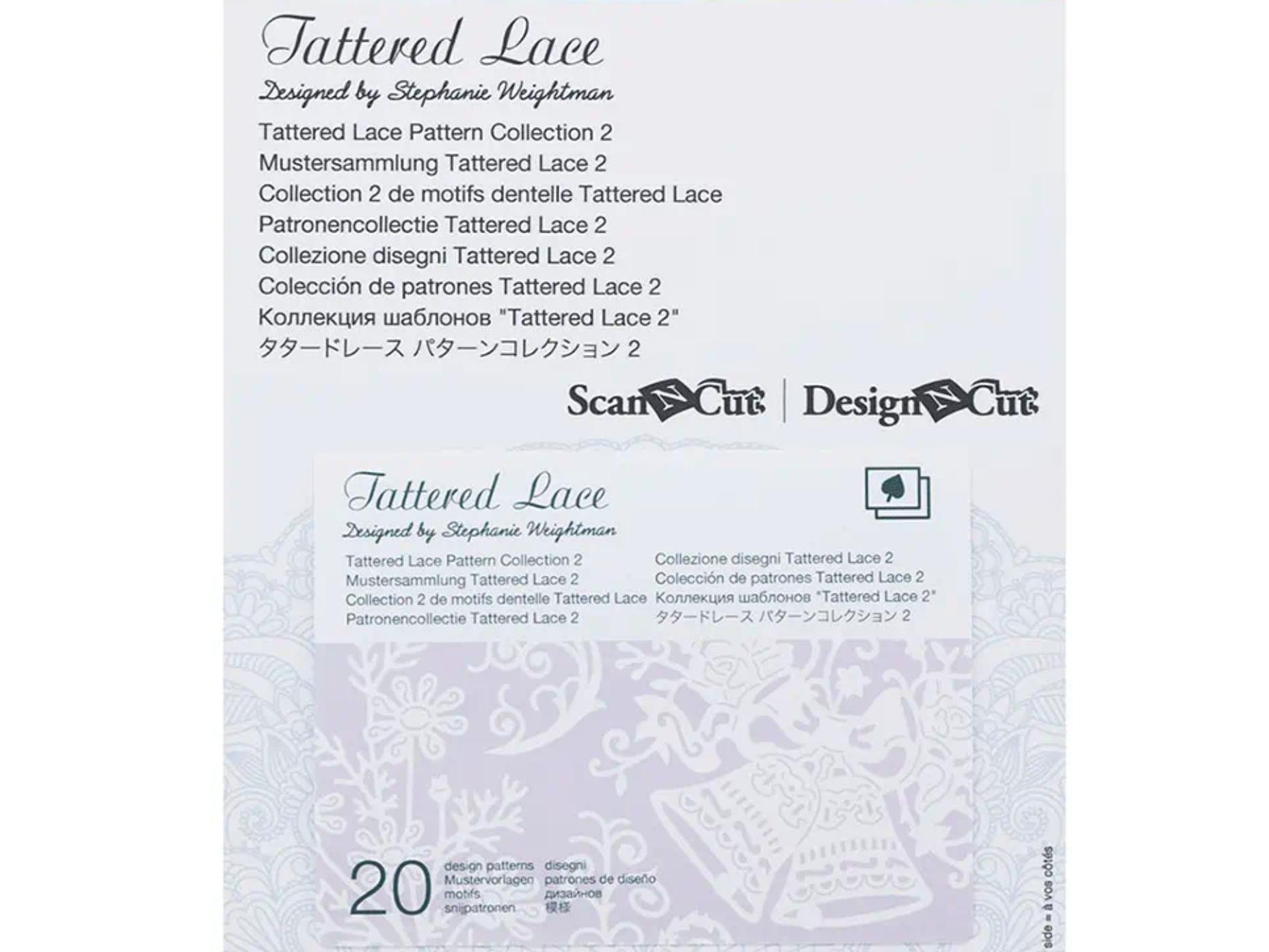 Collection n° 2 de motifs dentelle Tattered Lace ScanNCut CATTLP02