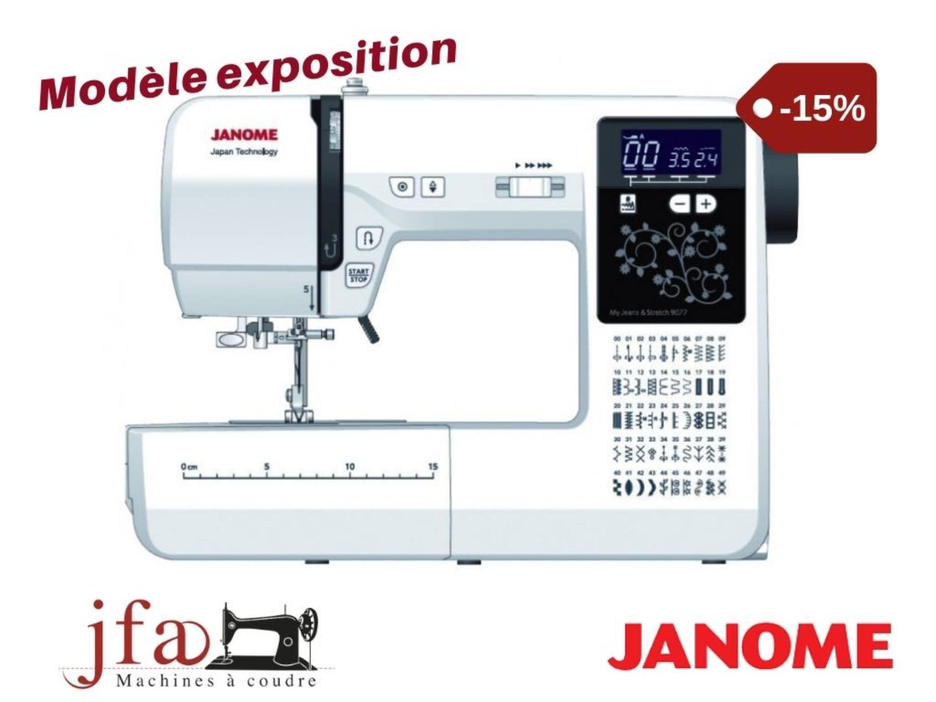 Machine à coudre Janome 9077 Jeans & Strecht - Modèle d'exposition